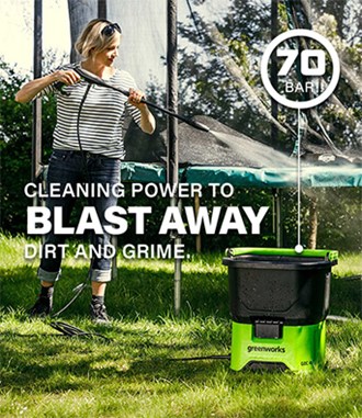 Greenworks GDC40 40v Cordless Pressure Washer 70 Bar