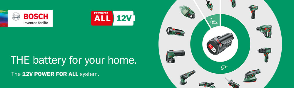 Bosch POWER FOR ALL
12v Battery System Bosch EASYIMPACT 1200 12v Cordless POWER FOR ALL Battery System