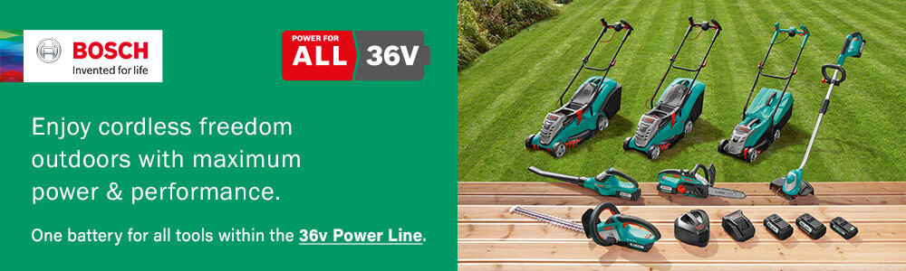 Bosch POWER FOR ALL
36v Battery System Bosch UniversalAquatak 36V-100 36v Cordless Pressure Washer POWER FOR ALL Battery System