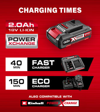 2Ah Battery Charging Times Ozito Power X-Change Eco Fast Charger 2ah Charging Times