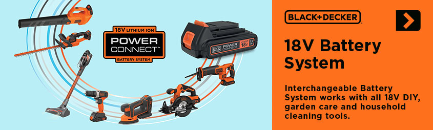 Black & Decker 18v PowerConnect Battery Platform Black Decker 18v Cordless PowerConnect Li-ion interchangeable Battery System