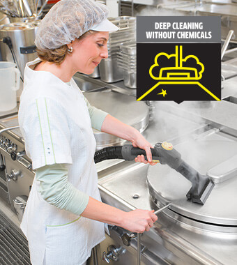 Hygienic cleaning of hard surfaces
without the use of chemical substances. Karcher SGV 85 Vacuum Steam Hygienic Cleaning