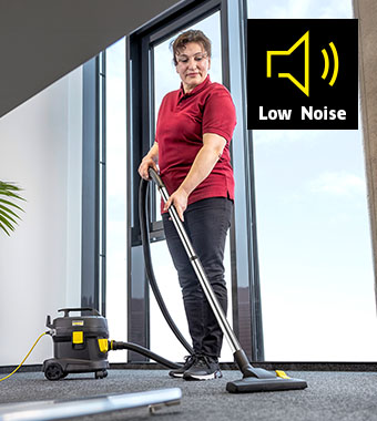 Kärcher T 11/1 Classic ADV — 61 dB(A) Low Noise Operation Kärcher T 11/1 Classic ADV professional dry vacuum cleaner, low noise 61 dB(A) for noise-sensitive environments
