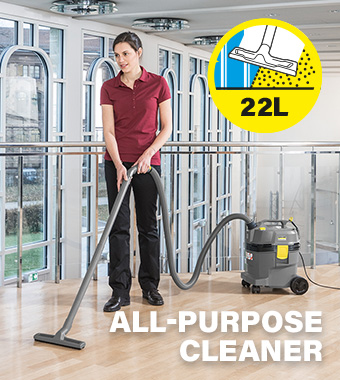 Compact 22 litre wet & dry multi-purpose vacuum. Karcher 13786120 Compact NT 22-1 Professional Wet Dry multi-purpose Vacuum Cleaner 22L