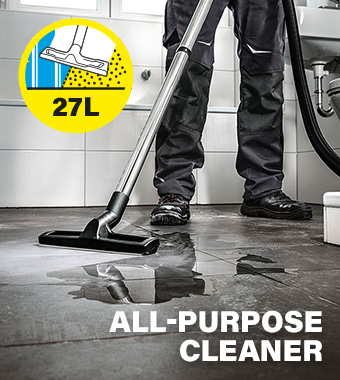 Compact 27 litre wet & dry multi-purpose vacuum. Karcher 14285090 Compact NT 27-1 Professional Wet Dry multi-purpose Vacuum Cleaner 27L