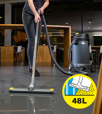 Compact 48 litre wet & dry multi-purpose vacuum. Karcher 14286220 CompactNT 48-1 Professional Wet Dry multi-purpose Vacuum Cleaner 48L