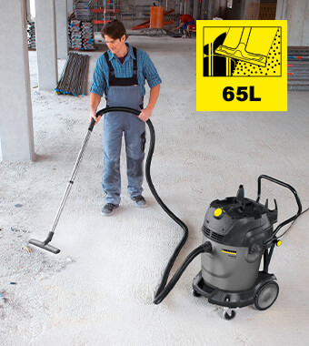 Robust 65 litre container
and strong suction power. Karcher NT652 TACT2 Multi-Purpose Vacuum Cleaner 65L