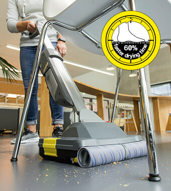 18v Cordless Professional
Floor Cleaner
Up to 60% quicker drying time
than manual floor cleaning. Karcher BR 30-1 C BP 18v Cordless Floor Cleaner