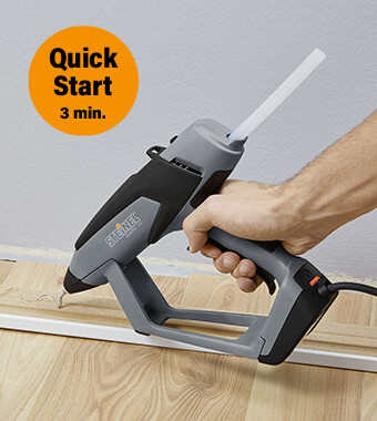 Warm-up time under 3 minutes. Steinel GluePRO300 Professional Glue Gun QuickStart