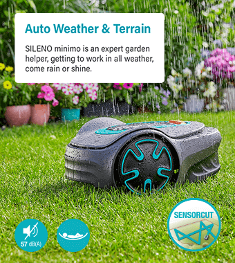 Gardena 1520228 SILENO Minimo Robotic Lawnmower Rain Weather