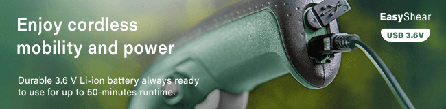 Bosch EASYSHEAR Li-ion Rechargeable USB Charging Runtime
