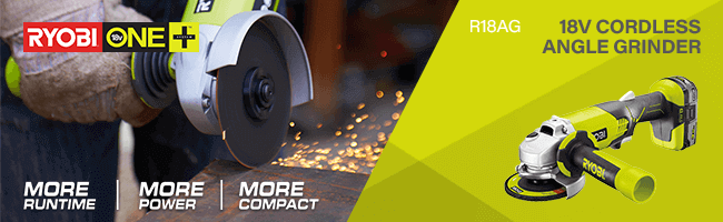 Ryobi R18AG ONE+ 18v Cordless Angle Grinder 115mm Angle Grinders