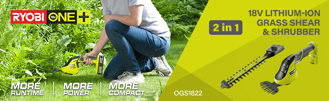 ryobi one  shear shrubber
