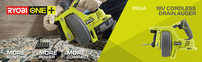 Ryobi R18DA ONE+ 18v Cordless Drain Auger
