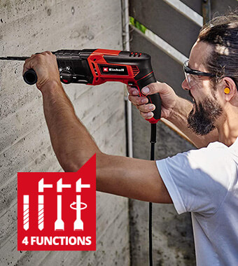 4 functions available Einhell TC-RH 800 4F SDS-Plus Rotary Hammer Drill