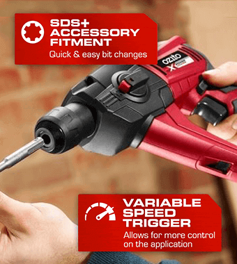Ozito PXRHS 18v Cordless SDS Plus 