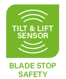 Blades Stop Spinning
When Tilted Or Lifted EasiLife GO 500 Safety BladeStop