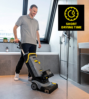 Get dry, non-slip floors immediately after cleaning. Karcher BR 30/4 C BP Pro 36v Floor Cleaner Scrubber Drier