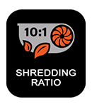 10:1 Shredding Ratio BCBLV36 Shredding Ratio