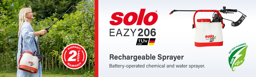 Solo EAZY 206
Rechargeable Chemical and Water Pressure Sprayer Solo EAZY 206 Rechargeable Chemical Water Pressure Sprayer