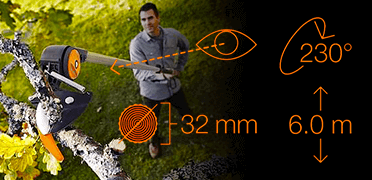Fiskars UPX86 Tree Pruner Specifications Icons