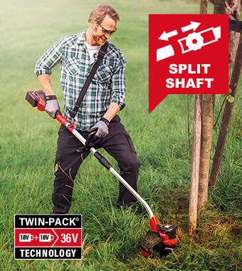 Split shaft: disassembles for transport and storage Einhell GE-CM 36-37 Li 36v Grass Trimmer 300mm
