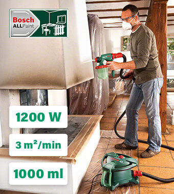 Bosch PFS 5000E Paint Spray System Lacquer Varnish uniform coating ALLPaint