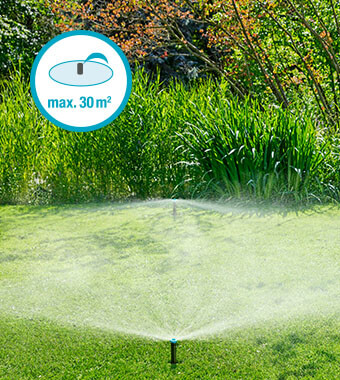 Ideal for automatically irrigating smaller
and narrow lawns of up to 30 m². Gardena SprinklerSystem SD30 PopUp Garden Sprinkler 8241-20