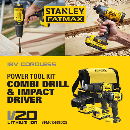Combi Drill Stanley Fatmax 18v Drill And Impact Driver Kit Stanley