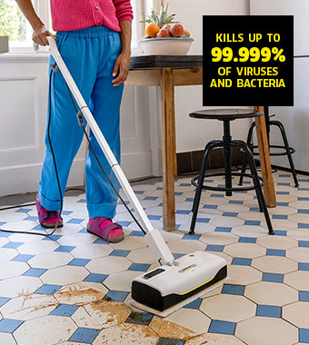 Karcher SC 1 Upright Steam Cleaner Mop — Kills 99.999% of Viruses & Bacteria Karcher SC 1 Upright steam mop killing 99.999% of viruses and bacteria
