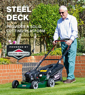 Webb Supreme WER18HP4 steel cutter decks premium Briggs Stratton 450E engine