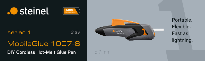 Steinel MOBILEGLUE 1007-S
DIY Cordless Hot Melt Glue Pen Steinel MOBILEGLUE 1007-S DIY Cordless Hot Melt Glue Pen