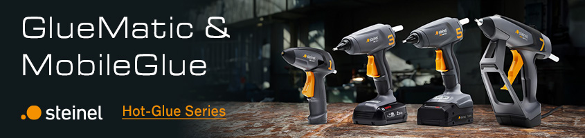 Steinel GlueMatic & MobileGlue
Hot-Melt Glue Applicator Series Steinel GlueMatic MobileGlue Hot-Melt Glue Series