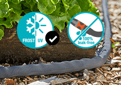 Gardena LIANO Textile Hose Frost & UV Protection, 100% Leak-free