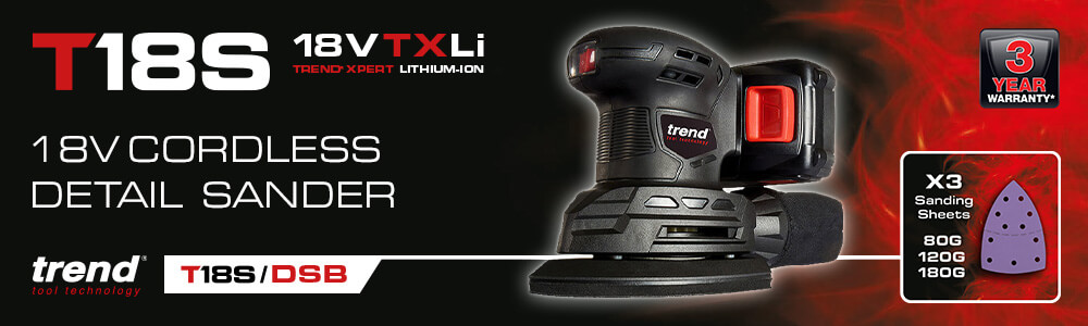 Trend T18S/DSB 18v Cordless Detail Sander Trend T18S-DSB 18v Cordless Detail Sander