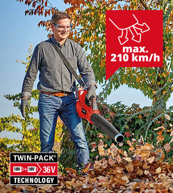 Turbo 210 Km/h Max. Air Speed Einhell GP-LB 36-210 Li E Cordless Turbo Air Speed Brushless Garden Leaf Blower