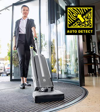 Automatic floor detection:
automatically adjusts performance
to suit carpets or hard floors. Karcher CV 30/2 BP ADV Professional 36v Upright Vacuum Cleaner eco!efficiency