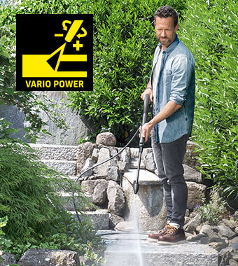 Vario and Dirt blaster lances
allow you to switch easily between surfaces. Karcher K 4 COMPACT UNIVERSAL Pressure Washer Vario Dirt Blaster Lances