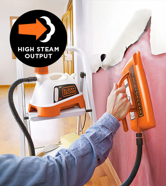 Produces plenty of steam to cover large
areas quickly and efficiently, making
easy work of wallpaper removal. Black and Decker KX3300T Steam Wallpaper Stripper 2400W