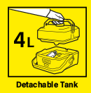 4L Detachable Water Tank Karcher OC3 Water Tank Volume