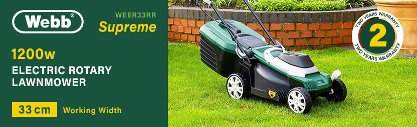 Webb WEER33RR Classic Supreme Electric Rotary Lawnmower Rear Roller