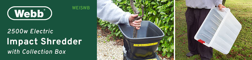 Webb WEISWB
Electric Impact Garden Shredder
with Detachable Hopper Webb WEISWB Electric Impact Garden Shredder Detachable Hopper