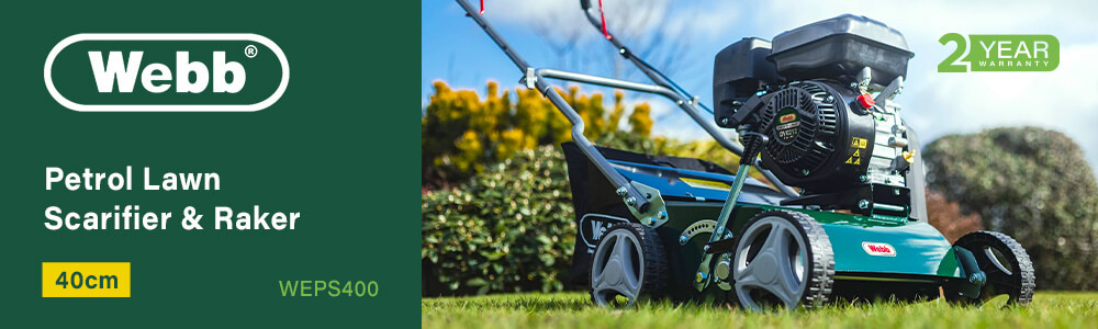 Webb WEPS400 Petrol Lawn Scarifier Raker 400mm
