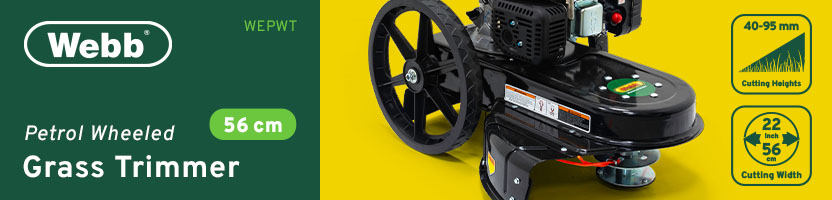 Webb WEPWT Petrol Walk-Behind
Wheeled Grass Trimmer 56cm Webb WEPWT Petrol Walk-Behind Wheeled Grass Trimmer