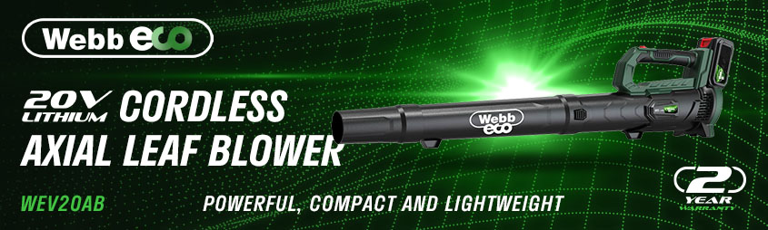 Webb WEV20AB 20v Cordless
Axial Garden Leaf Blower Webb WEV20AB 20v Cordless Axial Garden Leaf Blower