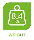 Weight 8.4 Kg EasiGlide Plus 330V Weight