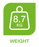 Weight 8.7 Kg EasiGlide Plus 360V Weight
