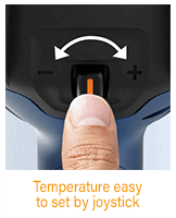 Steinel HL 2020 E Temperature easy to set by joystick