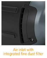 Steinel HG 2220 E Air inlet with integrated fine dust filter