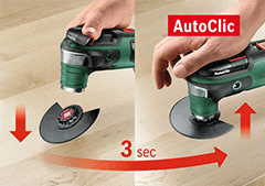 Bosch AdvancedMulti 18v AutoClic Ready in seconds